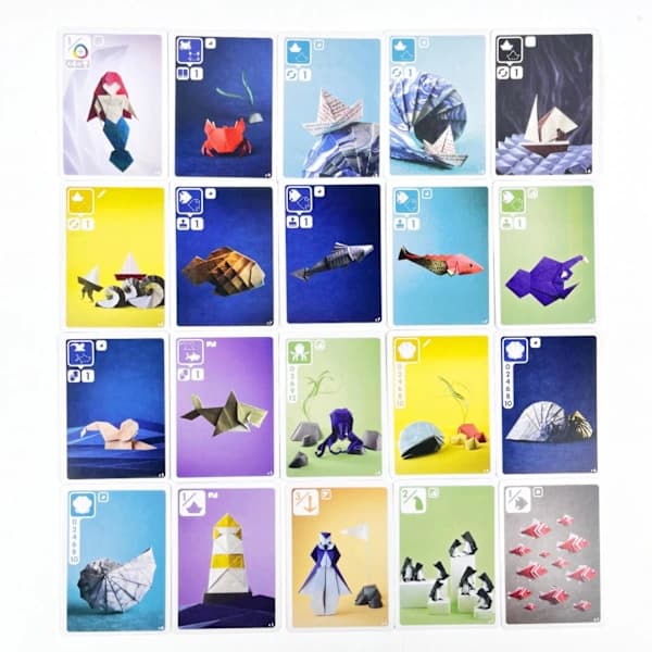 Havssalt och papper Origami kortspel (engelsk version) Brädspel Havstema Strategispel Bas