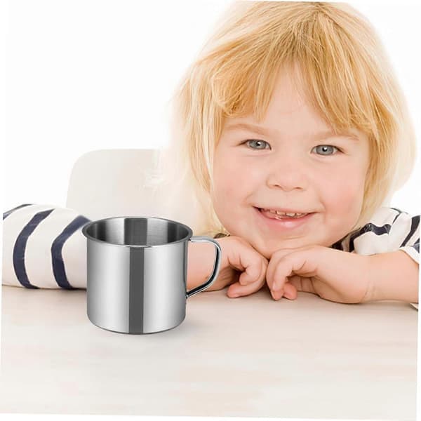 Rostfritt Stål Barnmugg Set om 5 Anti-Fall Rostbeständig Barnvattenmugg för Förskola Ref:7344