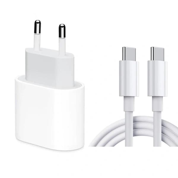 Rask 20W USB-C ladeadapter med 2 meter kabel