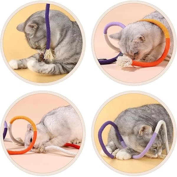 3-pack kattleksaker med kattmynta - tuggleksak för katter, repbitring