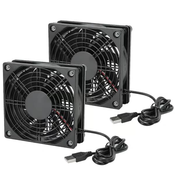 2 stk. datavifte ultrastille kjølevifte 5V USB PC-kjølevifter [DB]