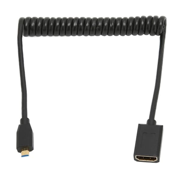 HD Multimedia Interface-kabel Micro till hona 8K 60Hz 48Gbps Spiral Videoadapterkabel för surfplatta TV-kamera