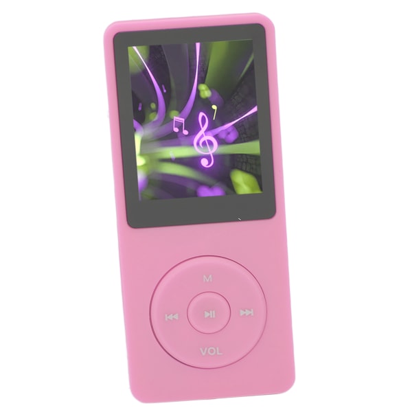 MP3 MP4-spelare 1,8 tum skärm 8 GB minne 64 GB utbyggbar 30 timmars uppspelning Multi sportmusikspelare rosa