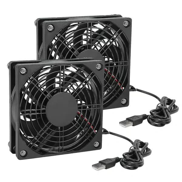 2 stk. datavifte ultrastille kjølevifte 5V USB PC-kjølevifter [DB]