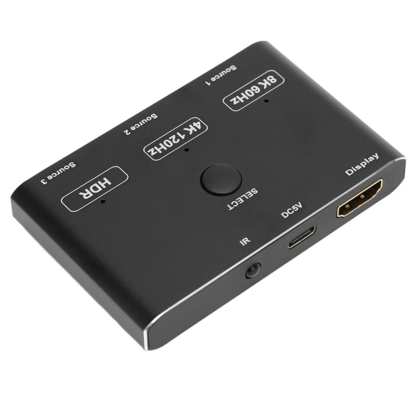 HD Multimedia Interface Switcher HDR 3 in 1 Out 8K HD Multimedia Interface Splitter med riktningsfjärrkontroll