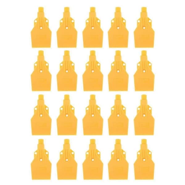 20x Flat vindstråle luftblåser luftdyse spray 3 hull 1/4\" BSPT gul