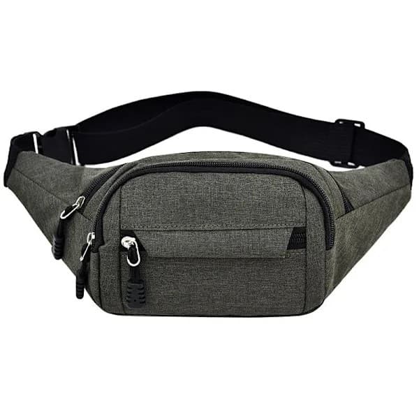 Mavetaske - 3 rum forskellige farver Sort