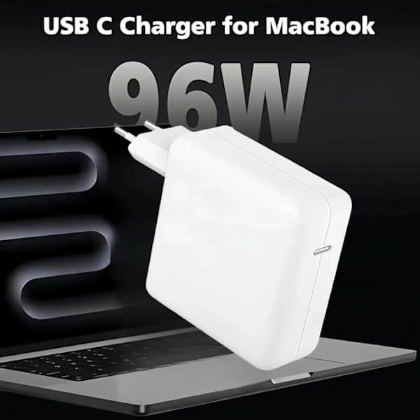 96W USB-C-oplader til MacBook Pro 16, 15, 14, 13 tommer 2024, 2023, 2022, 2021, M3 M2 M1 MacBook Air bærbar computer