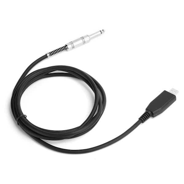 USB-gitarrkabel USB hane till 6,35 mm mono jack-kontaktkabel Gitarrbas till PC-inspelningskabel 2 M