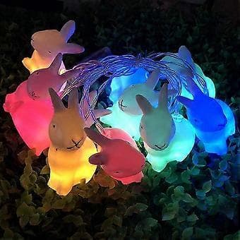 10-LED påskehare lyskæde til festlig indretning