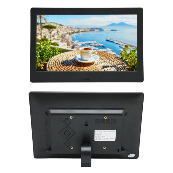 Digital fotoram HD 10,1 tum 1024x600 LCD-skärm Smart elektronisk bildram med fjärrkontroll 110‑240V