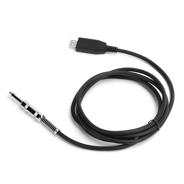 USB-gitarrkabel USB hane till 6,35 mm mono jack-kontaktkabel Gitarrbas till PC-inspelningskabel 2 M