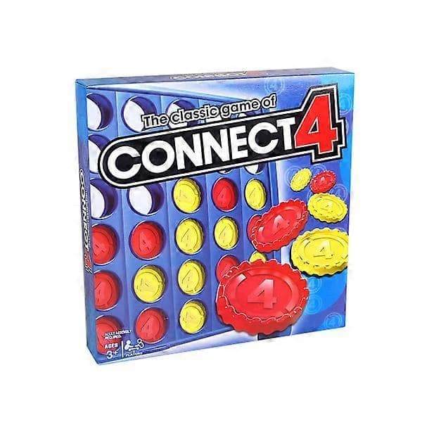 Connect 4 klassisk gitterspil, strategisk brætspil til børn, 2 spillere, alder 6+