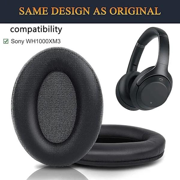 Erstatnings ørepuder til Sony WH-1000XM3 1 par (sort)