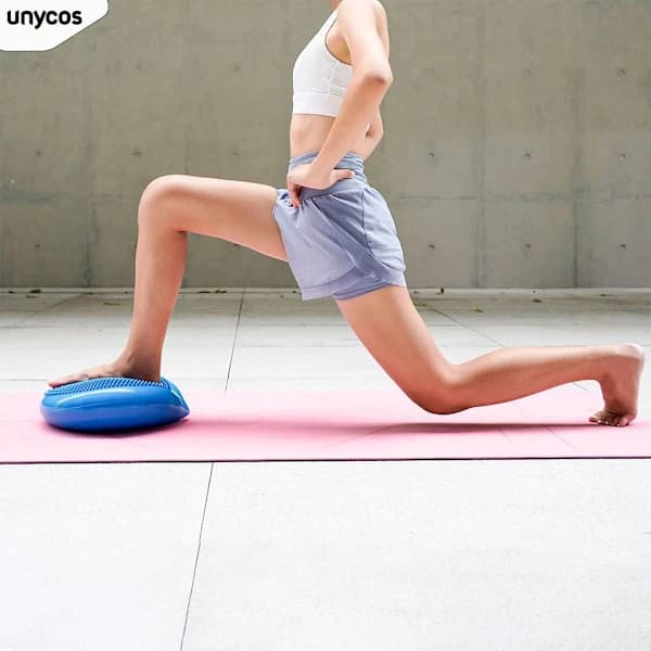 Balansmatta, perceptionsmatta, blå 34cm - uppblåsbar matta, yogamatta