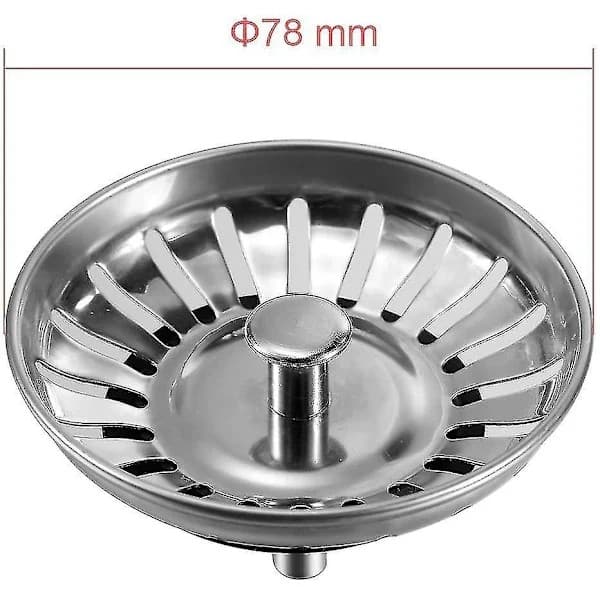 Vask Sil Plugg 80 mm, 1 stk Kurv Sil Vask Avfallsplugg Erstatning