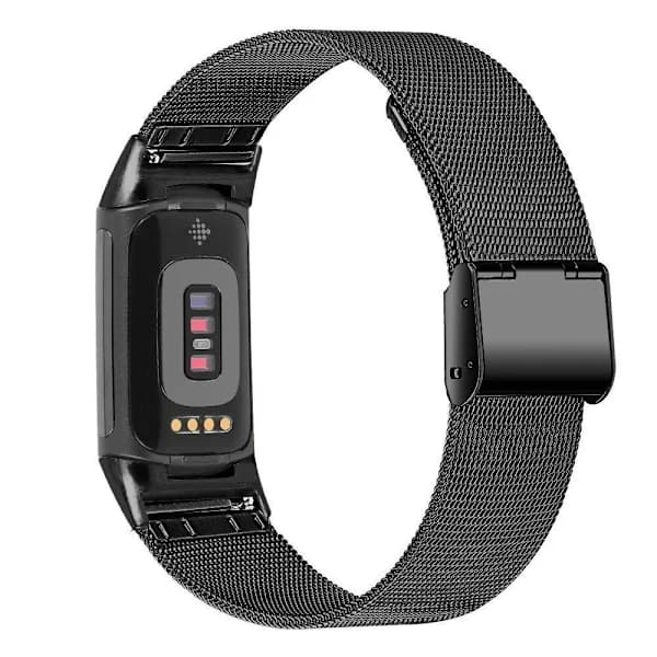 Fitbit Charge 6 5 Milanese Loop rustfritt stålarmbånd med gull