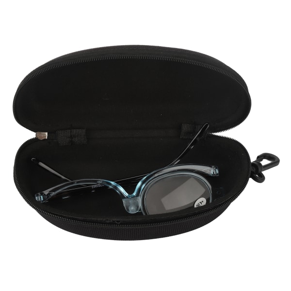 Enkelglas läsglasögon Förstoringsglas Bytbar lins Ögonmakeupglasögon för äldre Klarblå båge +4,00