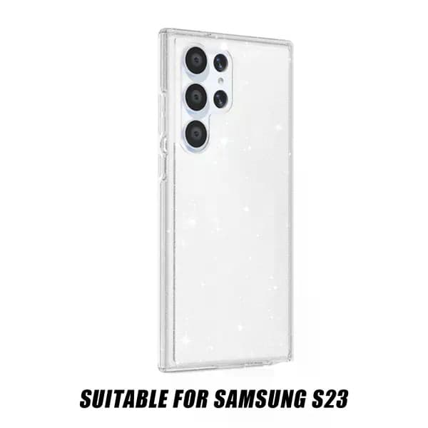 Samsung Galaxy S23 Glitter Hybrid Transparent Deksel