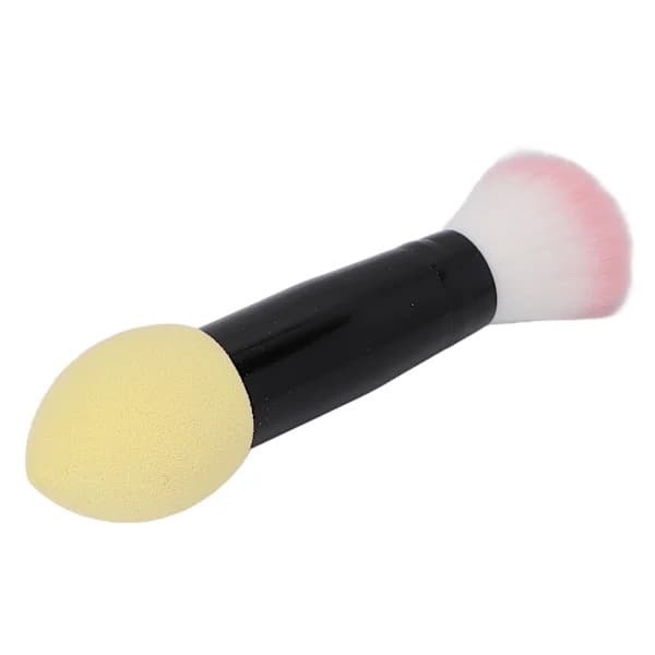 Multifunktionel enkeltsidet blushpudderbørste dobbeltendet makeupbørste makeupværktøj gul