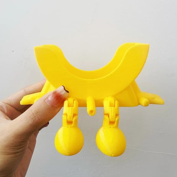 Gul 3-delt håndopvaskesvamp holder, 3D vaskesvamp organizer til køkken