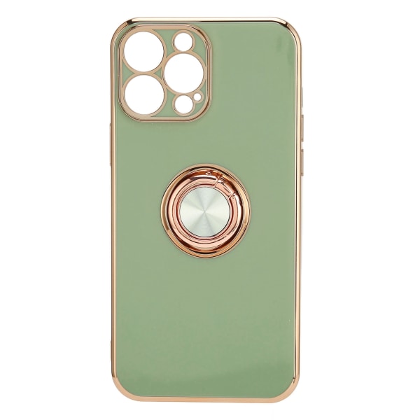 Phone case för Iphone 13 Pro Max med roséguld glitterpläterat ringställ för kvinnor Ultratunt, mjukt, flexibelt TPU- cover