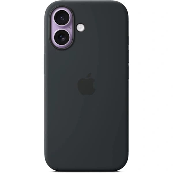 Applen silikonikuori iPhone 17:lle – musta