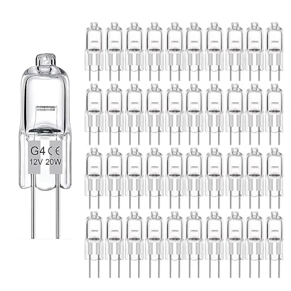 10-pack G4 halogenlampor 20W 12V - Varmvitt