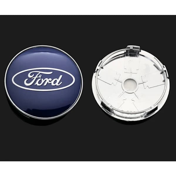 F12 - 60MM 4-pack Centerkåpor Ford Silver en storlek