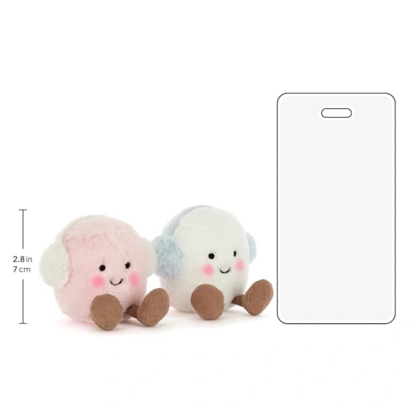 Jellycat Amuseables Toastie Lyserøde og Hvide Skumfiduser Plyslegetøj