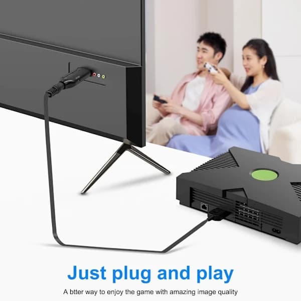 Xbox til HDMI-konverter 1m/3.2ft HD-linkkabel til version video lydkonverteradapter til Xbox-konsol