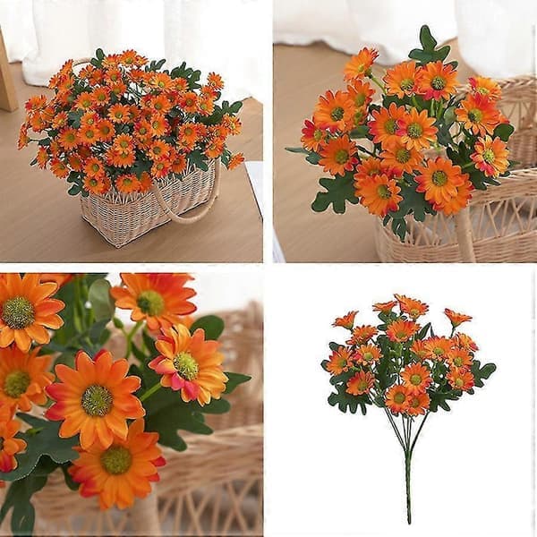 Vackra konstgjorda höstblommor sidenprästkragar DIY bröllopsdekoration trädgårdsfest pyssel