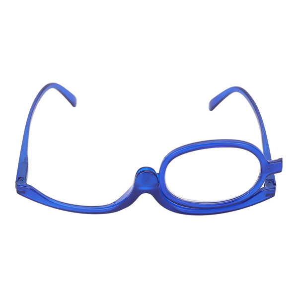 Förstoringsglasögon Sminkglasögon Professionella bärbara kvinnor fashionabla kosmetiska glasögon med flip-down blå(+4,00 )