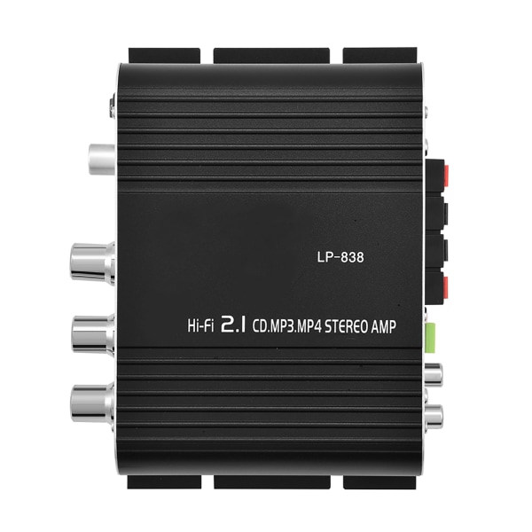 Mini HiFi 2.1 Stereo Bas Auto Bil Hem Audio Power Digital Amp Svart