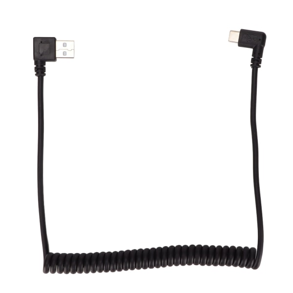 Typ C till USB 2.0 spirallindade kablar Ultratunn 480 Mbps USB förlängningskabel för bil