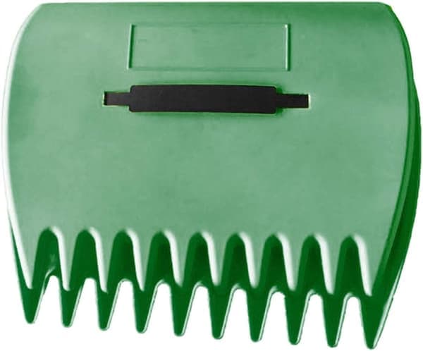 Løvspade, håndrive, plenklør, løvsamler, løvplukker (mørkegrønn)