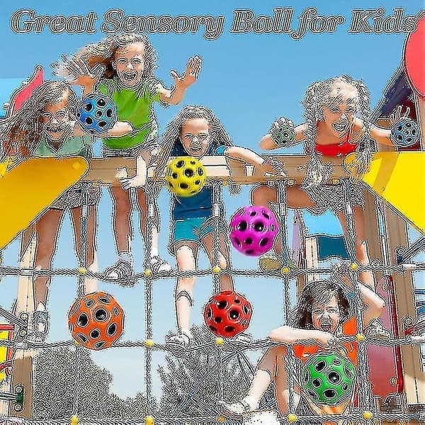 6-pack Astro Jump Balls, rymdtema gummiboll för barn