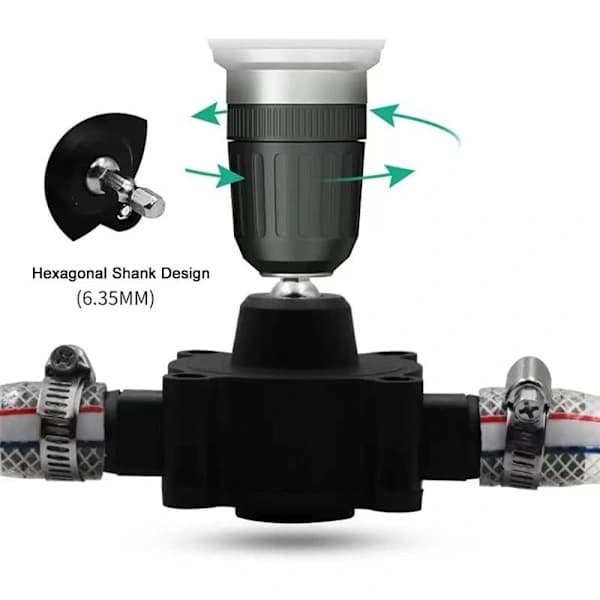 Liten hushållsvattenpump, handborrvattenpump, bärbar DC-vattenpump, självsugande centrifugalpump