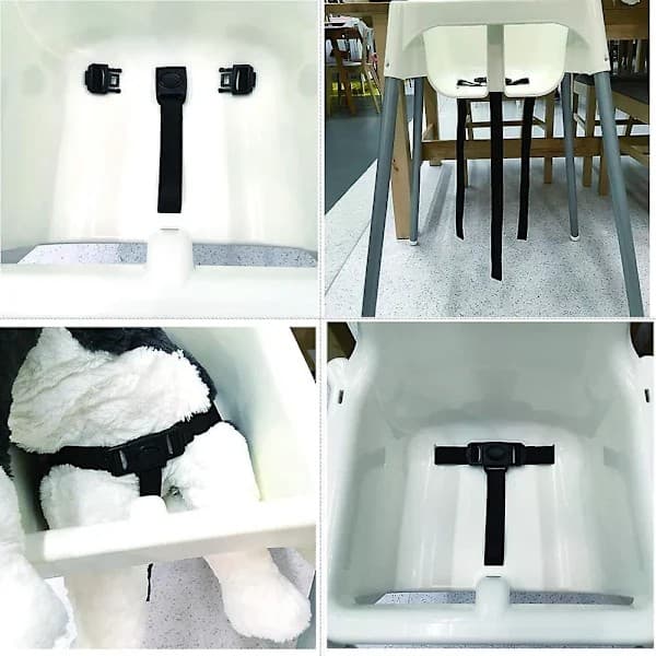 3-punkts säkerhetssele för Ikea Antilop barnstol - Barnsäkerhetsbälte (svart)