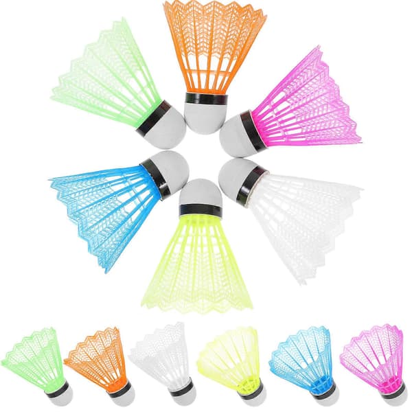 Små badmintonbollar i plast för träning, 12-pack