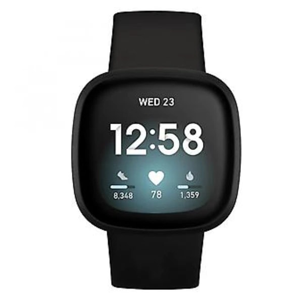 Til Fitbit Versa 3 / Sense Silikonerem Størrelse: L (Lilla)