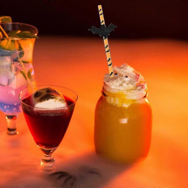 Dessertbordsprydnad Sugrör Roliga Layouttillbehör Papperssugrör 100 st