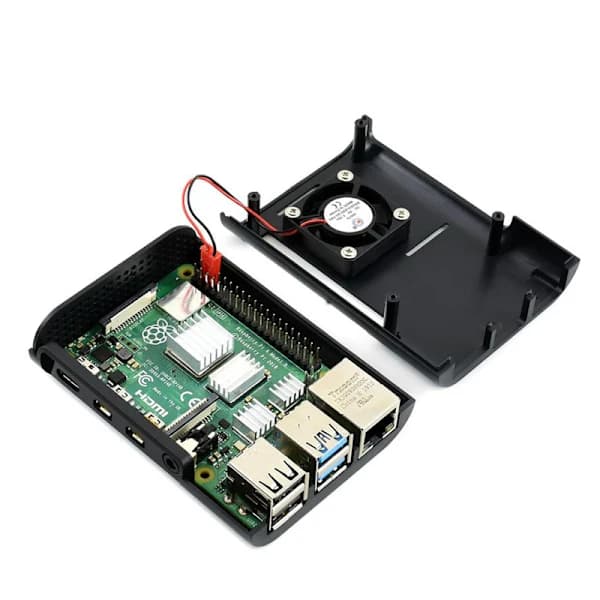 Raspberry Pi 4-deksel, Raspberry Pi-deksel med kjølevifte, Raspberr