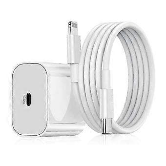 20W hurtiglader og ladekabel til iPhone