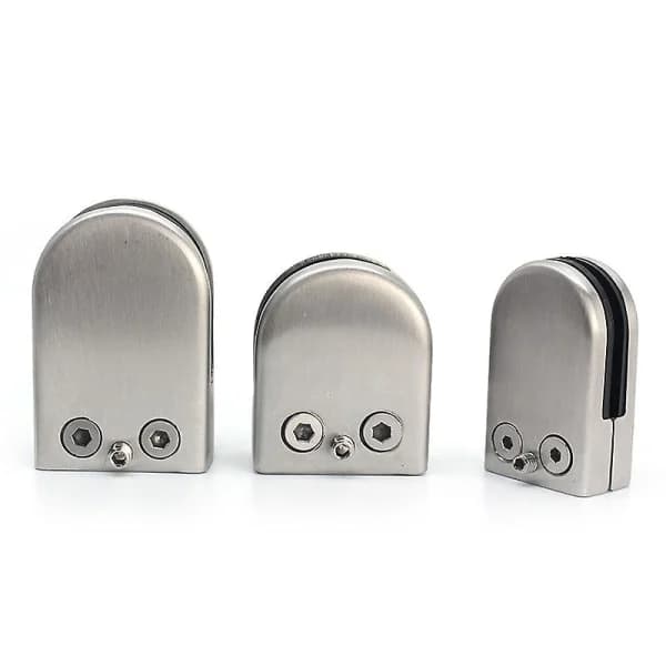 Glasklemmer 4 stk. rustfrit stål glasklemmer justerbar glasbeslag flad bagside til balustrade