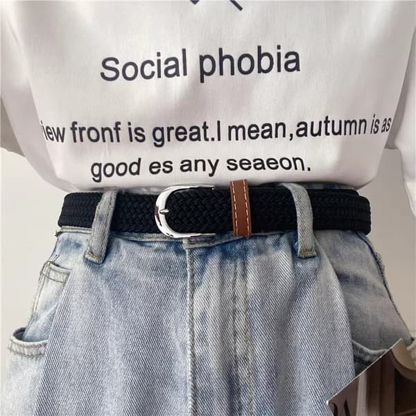 Bælte lærredsstof - W26-W36 - Vælg farve - Relax bælte - Elastisk Khak Khaki one size