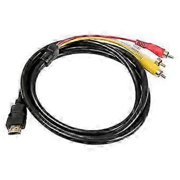 Kabeladapter Han til 3 RCA AV Audio Video til TV HDTV (Sort)