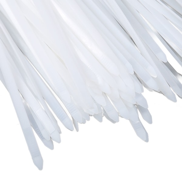 100 st buntband 250lbs Draghållfasthet Extra långa kraftiga nylon för inomhus utomhus vit