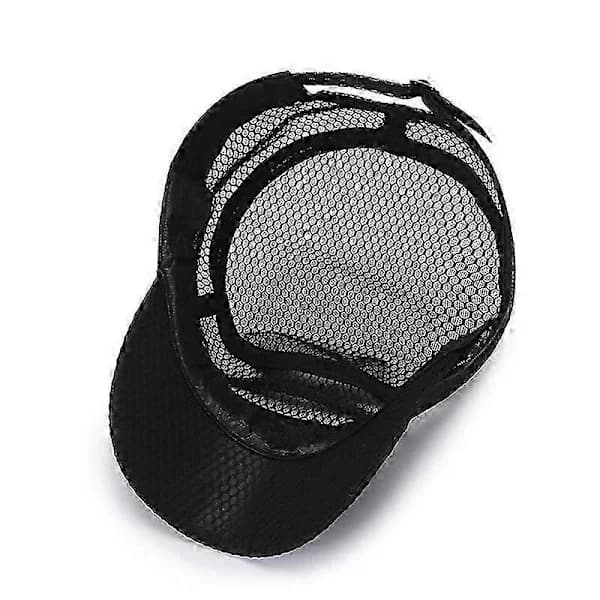 Justerbar pustende full mesh flat cap strand solhatt utendørs solhatt (mørkegrå)