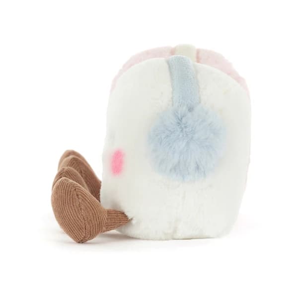 Jellycat Amuseables Toastie Lyserøde og Hvide Skumfiduser Plyslegetøj